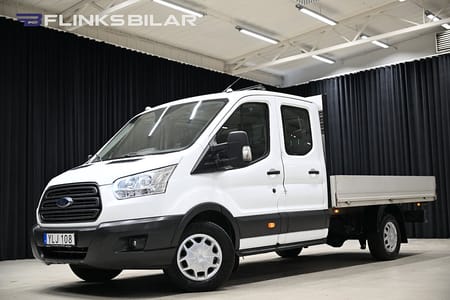 Ford Transit 350 Chassi Dubbelhytt 170HK Dubbelhytt|7-Sits|Flak|EnÄgare|NyKamrem|Moms