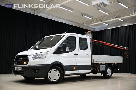 Ford Transit 350 Chassi Dubbelhytt AWD 170HK Dubbelhytt|Flak|Kranbil|Leasbar|SeUtr!