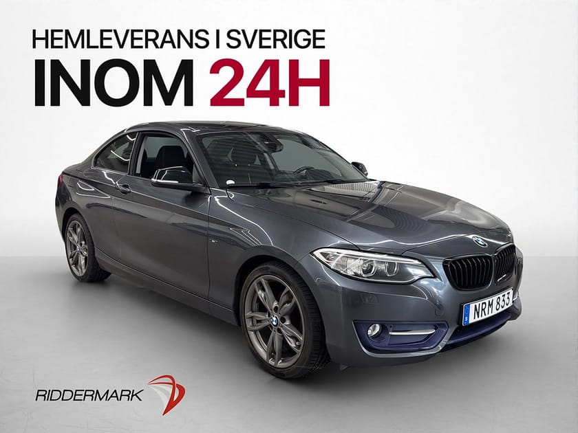 Bild 3 av BMW 218d Coupé 218 143hk Sport line P-Sensorer Farthållare Bluetooth