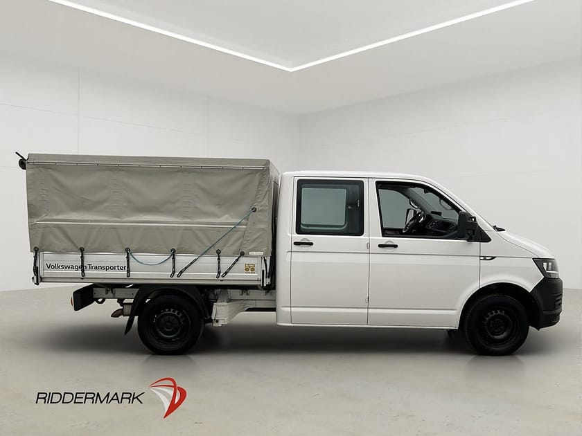 Bild 2 av Volkswagen Transporter Chassi Dubbelhytt Flak Värm Drag B-Kam Moms