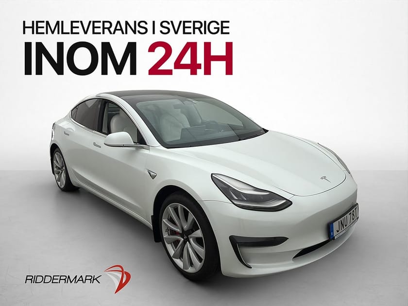 Bild 4 av Tesla Model 3 Long Range AWD Autopilot Ljus interiör