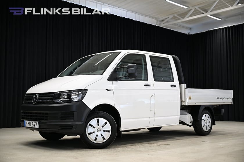 Bild 3 av Volkswagen Transporter Chassi Dubbelhytt TDI 102HK Dubbelhytt|Flak|Drag|Värmare|Lågmil|Leasbar