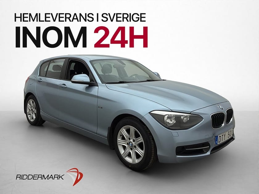 Bild 1 av BMW 118d 143hk Sport line Två-Brukare P-Sensorer Farthållare