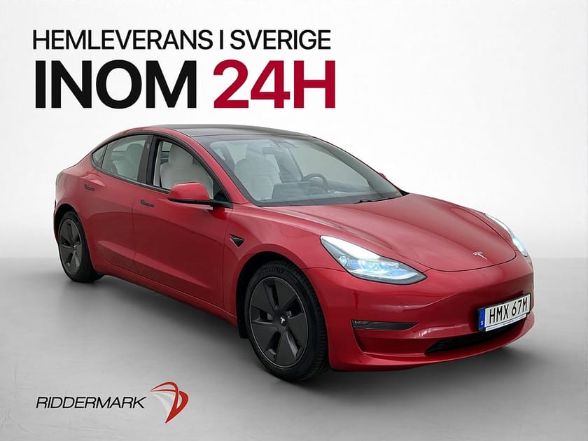 Bild 1 av Tesla Model 3 Long Range AWD 440hk Pano Drag Värmepump