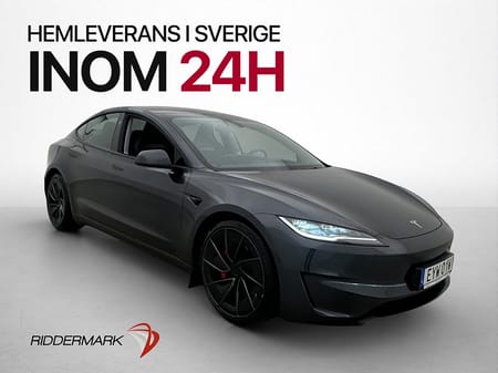 Tesla Model 3 Performance Värmepump Panorama Kamera MOMS