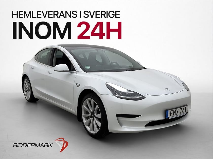 Bild 1 av Tesla Model 3 Standard Range Plus Svensksåld Panorama Kamera