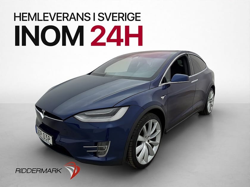 Bild 4 av Tesla Model X Long Range AWD 423hk Pano Drag Navi Skinn