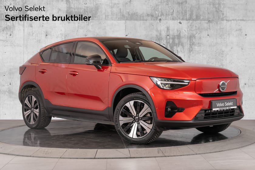 Bilde 1 av Volvo C40 Recharge Twin 408 hk Ultimate. 360/Soltak/Pixel lys/Krok/H&K Lyd