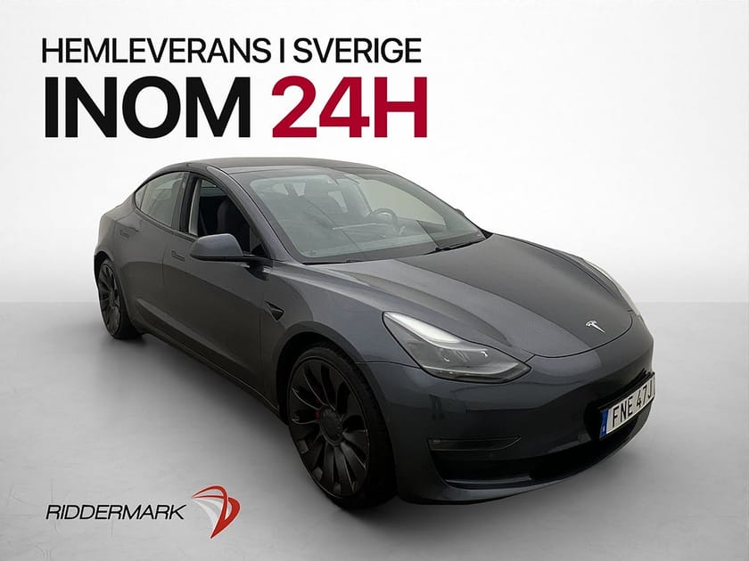 Bild 1 av Tesla Model 3 Performance Autopilot Värmepump Rattvärme MOMS