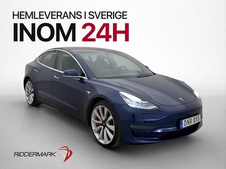 Tesla Model 3 Performance AWD Pano FSD Kamera Skinn Navi