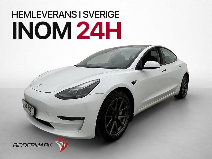 Bild 1 av Tesla Model 3 Long Range AWD Autopilot Rattvärme Svensksåld