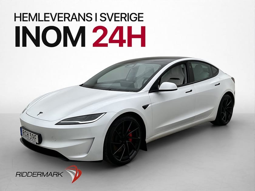 Bild 3 av Tesla Model 3 Performance AWD Ljus-Interiör MOMS Skärm-Bak