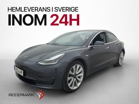 Tesla Model 3 Long Range AWD Pano Skinn Dragkrok Svensksåld