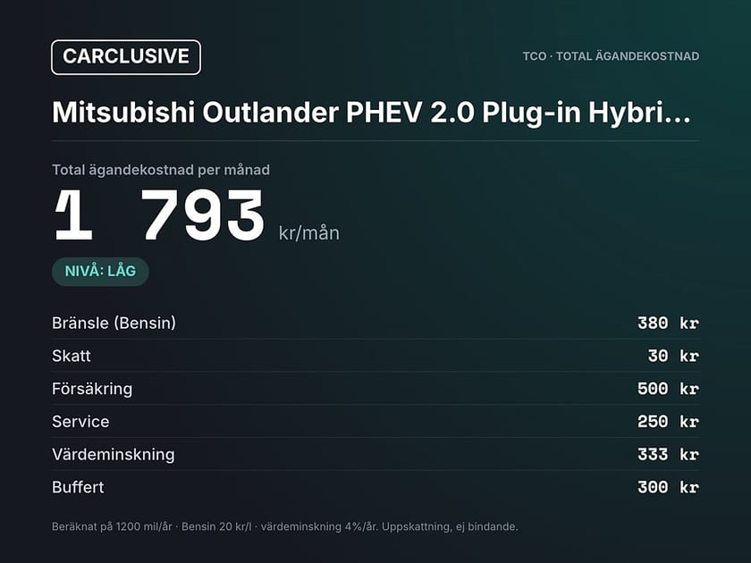 Bild 3 av Mitsubishi Outlander PHEV 4WD | 1089 kr/mån | Plug-in Hybrid Business