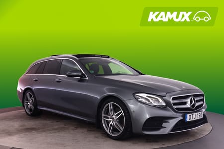 Mercedes-Benz E 220 T d 4MATIC AMG 4M 360 Pano Burmest Wide HuD Drag Navi Läder Elstolar