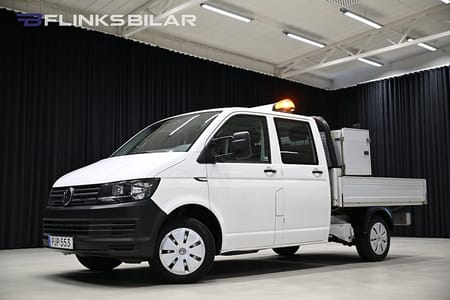 Volkswagen Transporter Chassi Dubbelhytt TDI 150HK Dubbelhytt|Flak|Drag|Värmare|EnÄgare|Leasbar