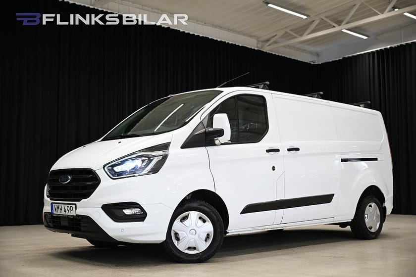 Bild 1 av Ford Transit Custom 300 130HK L2|LED|Dubbeldörr|Drag|Värmare|Lågmil|Moms