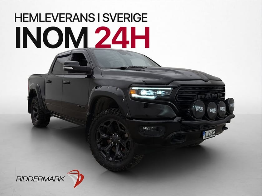 Bild 1 av RAM 1500 Crew Cab Dodge Limited Night V8 4x4 Luft H/K Släde Pano Moms