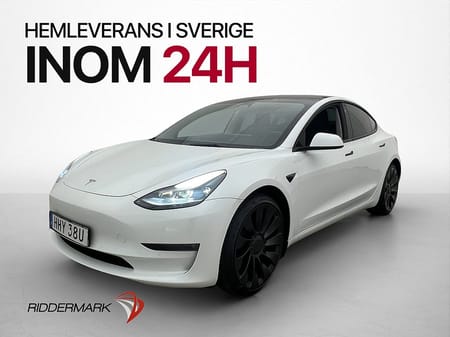 Tesla Model 3 Performance AWD Svensksåld Panorama
