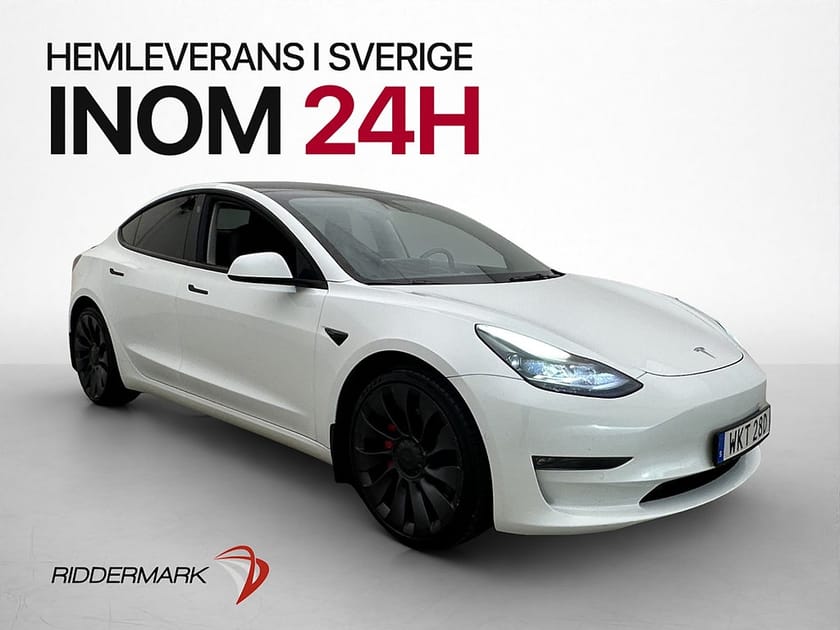 Bild 1 av Tesla Model 3 Performance Autopilot Värmepump Kamera Pano