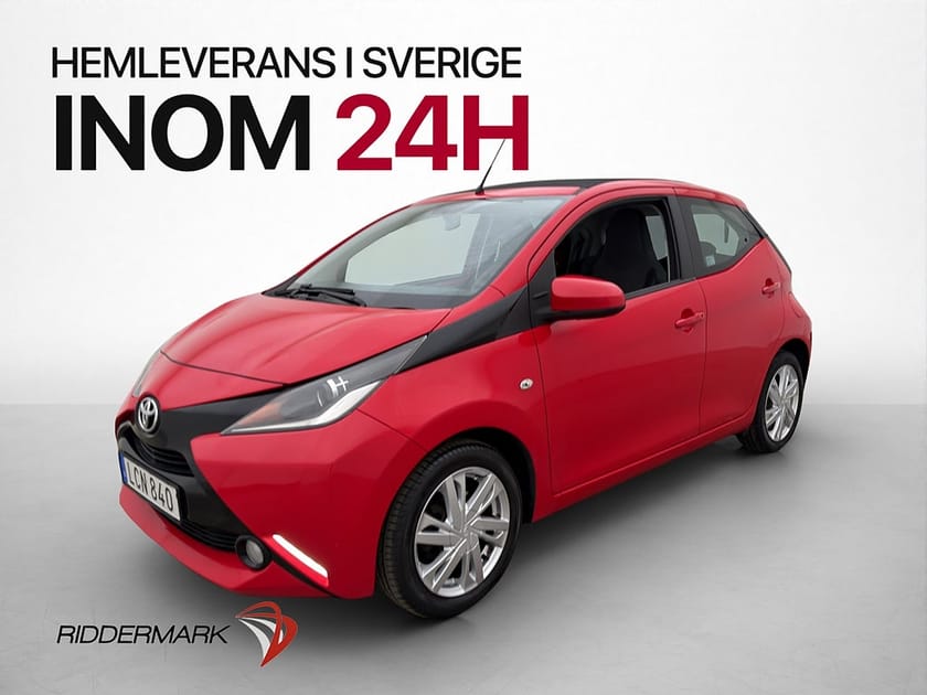 Bild 1 av Toyota Aygo 1.0 VVT-i 69hk X-WAVE Canvastak Kamera Halvskinn