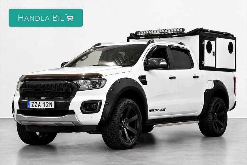 Bild 1 av Ford Ranger Dubbelhytt 2.0 Bi-Turbo 4x4 Hundkåpa Diff Moms Drag