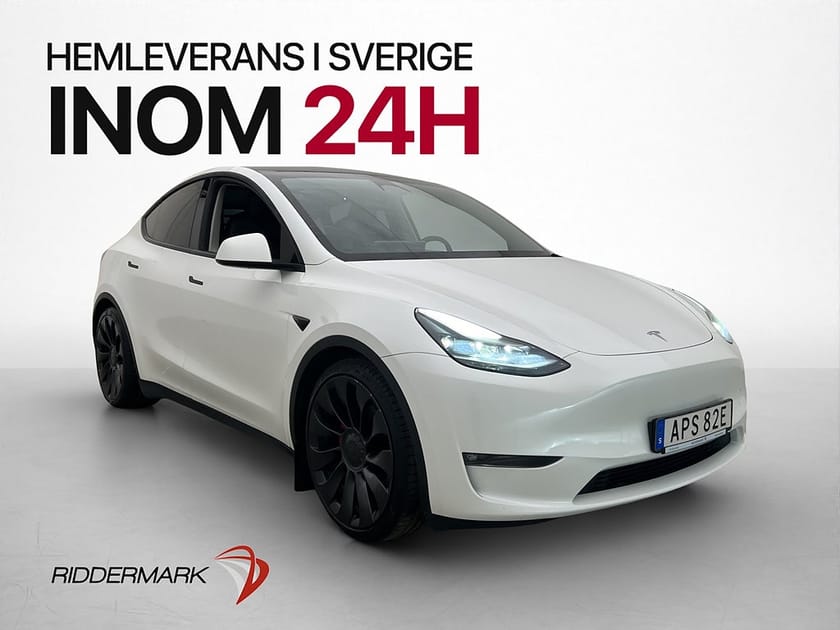 Bild 1 av Tesla Model Y Performance AWD MOMS Drag AP Pano Värmare 360°