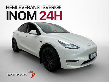 Tesla Model Y Performance AWD Dragkrok Panorama Svensksåld
