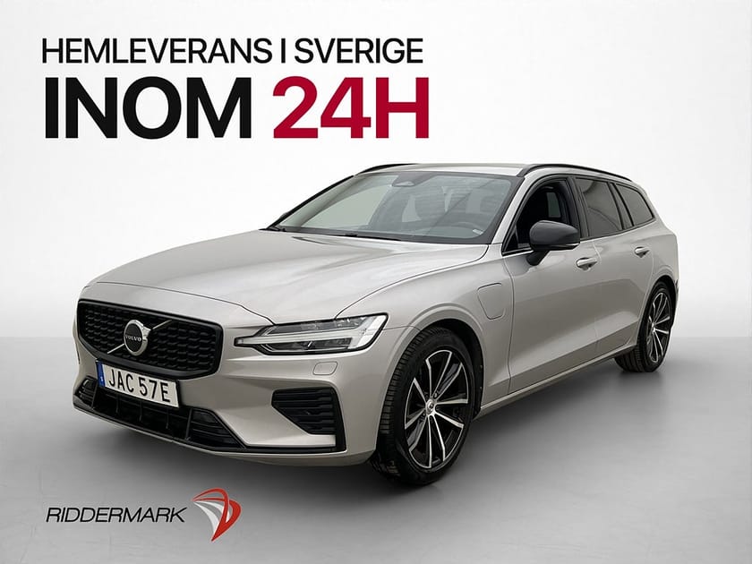 Bild 1 av Volvo V60 Recharge T6 AWD Plus Dark Rattvärme Navi Skinn LED