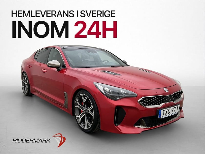 Bild 1 av Kia Stinger GT AWD 370hk Pano 360° HUD CarPlay Navi Skinn