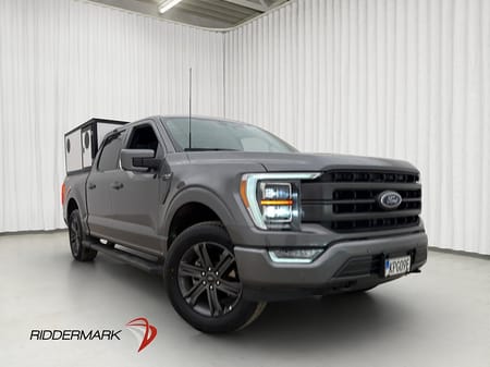 Ford F-150 SuperCrew Lariat Sport V8 4x4 HUNDKÅPA Pano B&O Skinn Moms