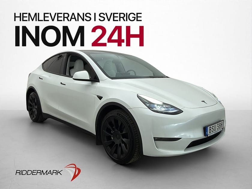 Bild 1 av Tesla Model Y Long Range AWD Svensksåld Ljus-Interiör Drag