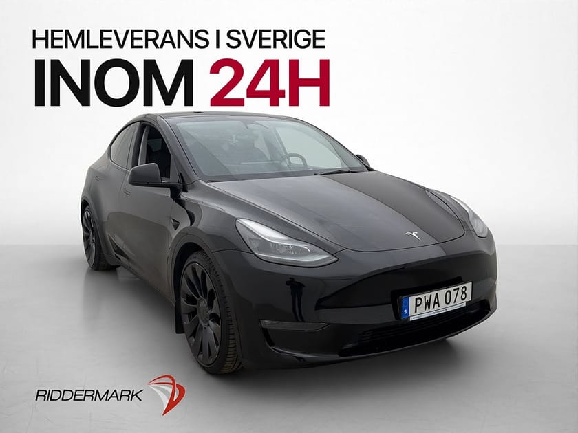 Bild 1 av Tesla Model Y Performance AWD Svensksåld Panorama Dragkrok