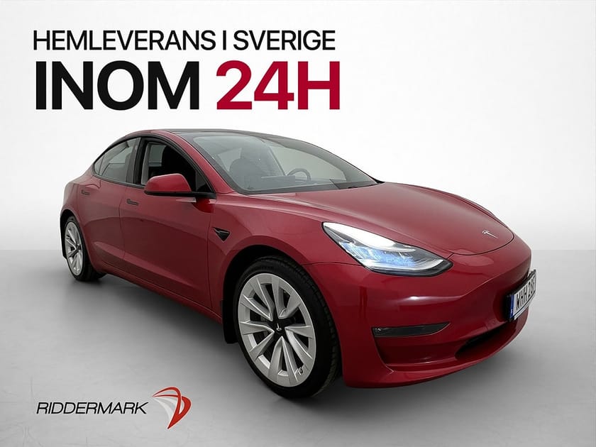 Bild 1 av Tesla Model 3 Long Range AWD Rattvärme Dragkrok Svensksåld