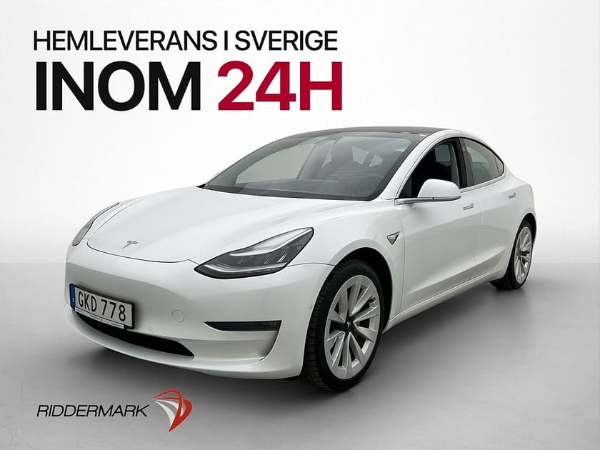 Bild 4 av Tesla Model 3 Long Range AWD Autopilot Pano Drag Svensksåld