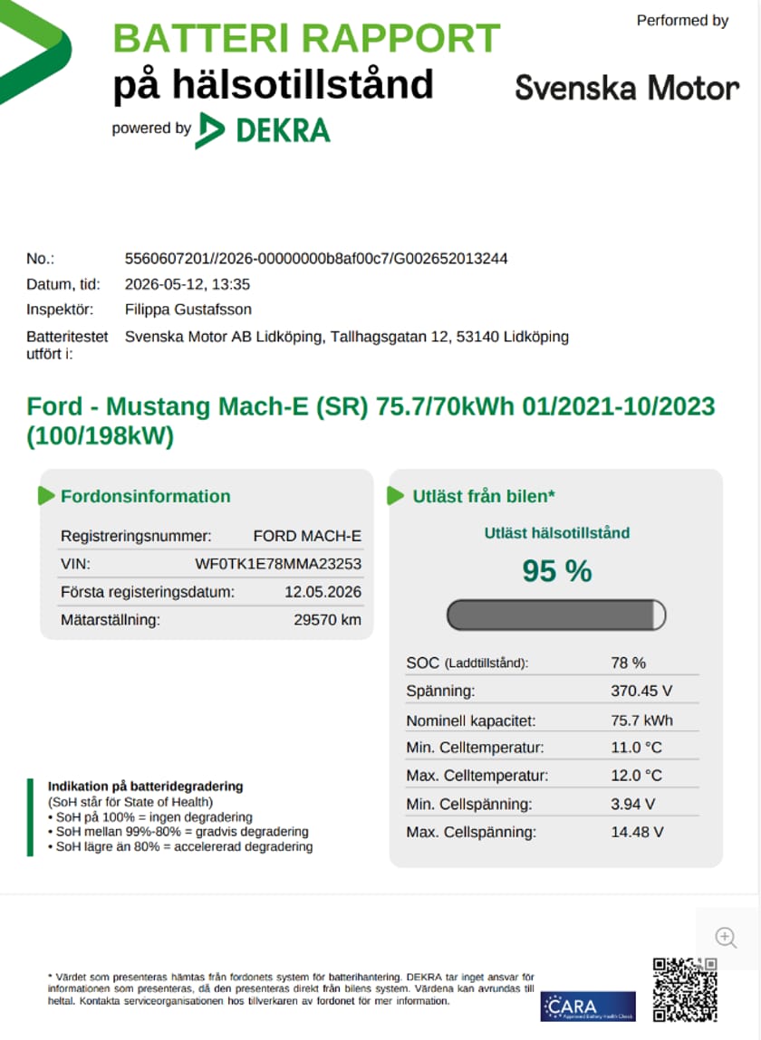 Bild 3 av Ford Mustang Mach-E Long Range RWD I 95% SOH I Låga mil I 360 kamera