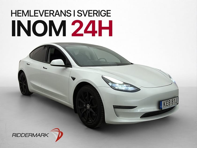 Bild 1 av Tesla Model 3 Long Range AWD Dragkrok Värmepump Svensksåld