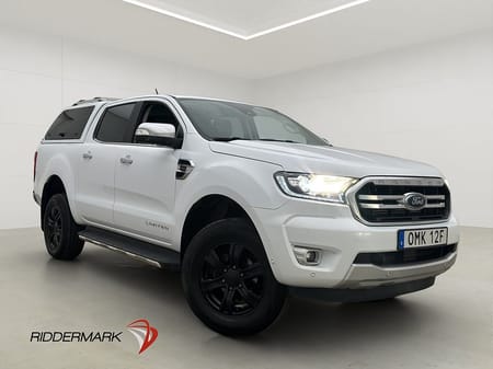 Ford Ranger Dubbelhytt Limited 4x4 Värmare Drag Diff Kåpa CARPLAY Moms