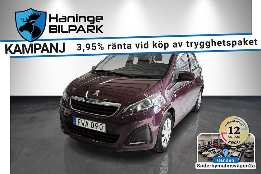Bild 1 av Peugeot 108 5-DR 1.0 SUPERDEAL 3.95% / LÅGMILAD / NYSERVAD/KAMKEDJA