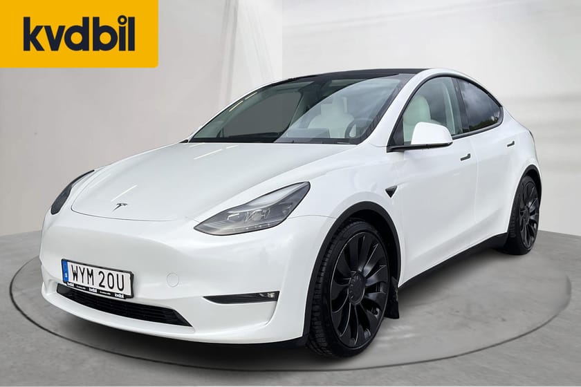 Bild 1 av Tesla Model Y Performance Dual Motor AWD Vit interiör