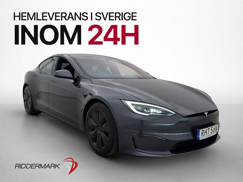 Bild 1 av Tesla Model S AWD 670hk Luftfjädring Autopilot Yoke Sv-Såld