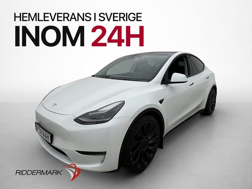 Bild 4 av Tesla Model Y Performance AWD Pano Kamera Moms Drag Skinn AP
