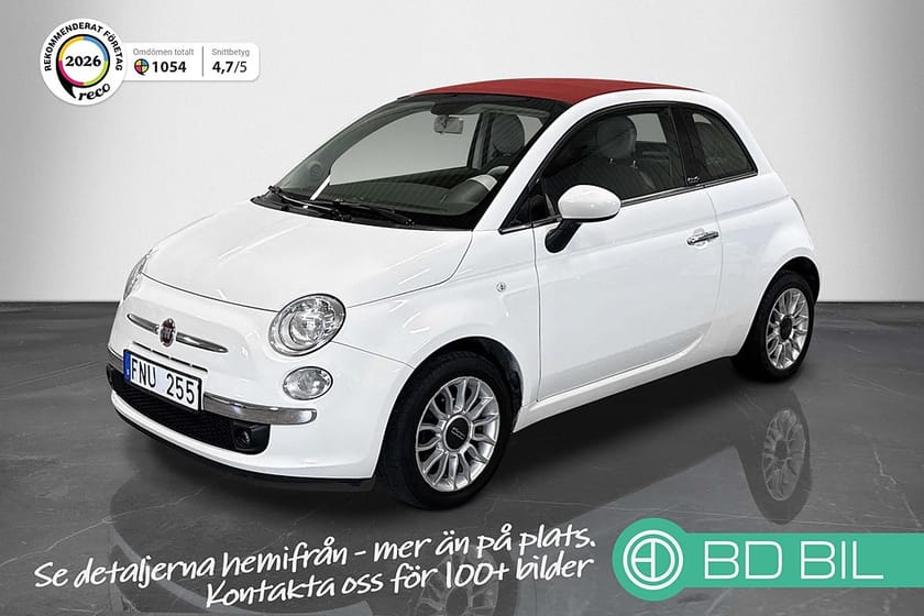 Bild 2 av Fiat 500C Fiat 1.2 TAKLUCKA NYSERVAD