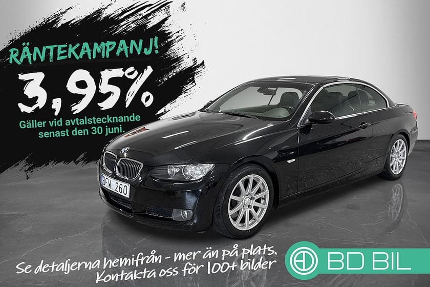 Bild 1 av BMW 335i Convertible CAB 306HK FÅ BRUKARE LÅGA MIL KAMPANJ 3,95% RÄNTA