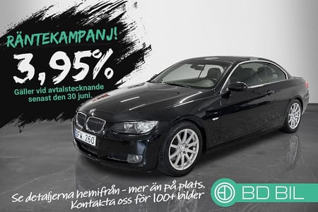 BMW 335i Convertible CAB 306HK FÅ BRUKARE LÅGA MIL KAMPANJ 3,95% RÄNTA