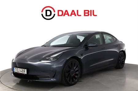 Tesla Model 3 Performance AWD 82 kWh 513HK AUTOPILOT PANO P-VÄRM