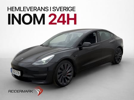 Tesla Model 3 Performance Sv-Såld Autopilot Pano 360 Värmare