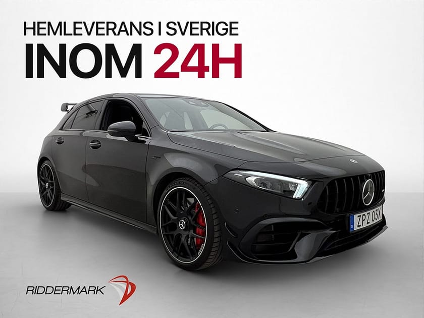 Bild 1 av Mercedes-Benz AMG A 45 S 4MATIC+ 421hk 4M+ Pano Aero Wide Burmester
