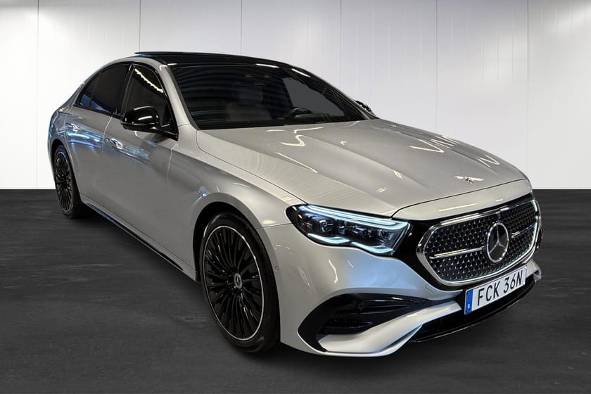 Bild 2 av Mercedes-Benz E 220 d 9G-Tronic | AMG | Burmester | Nightpaket | Pano | 360 | Drag | Minnespsket