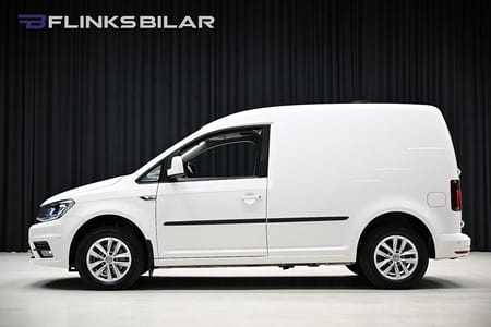 Volkswagen Caddy Van DSG 102HK Nedlackad|LED|Inredd|Girafflucka|Moms|SeUtr!